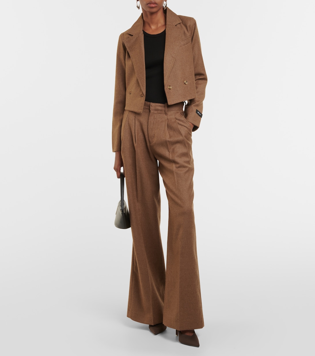 x EmRata - Blazer Berlin cropped in lana | AG Jeans