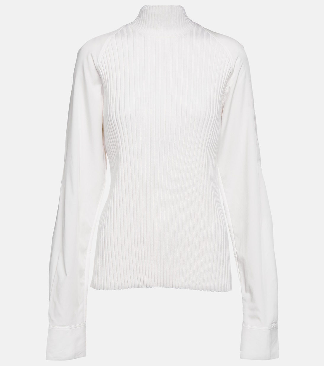 Top de cuello alto de mezcla de lana | Toteme