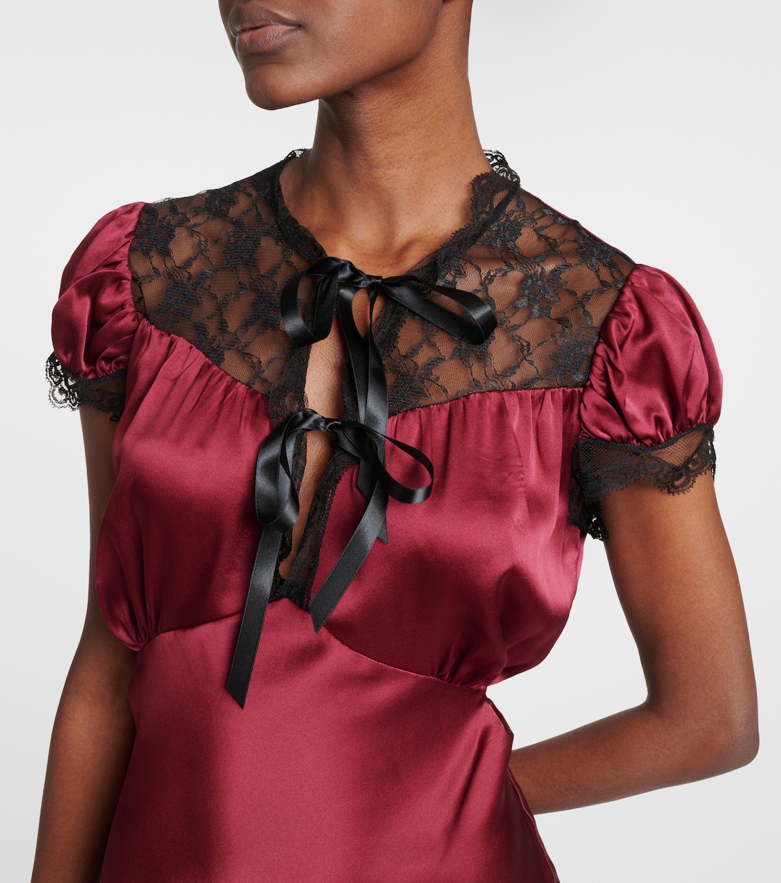 Maxikleid aus Seidensatin | Rodarte