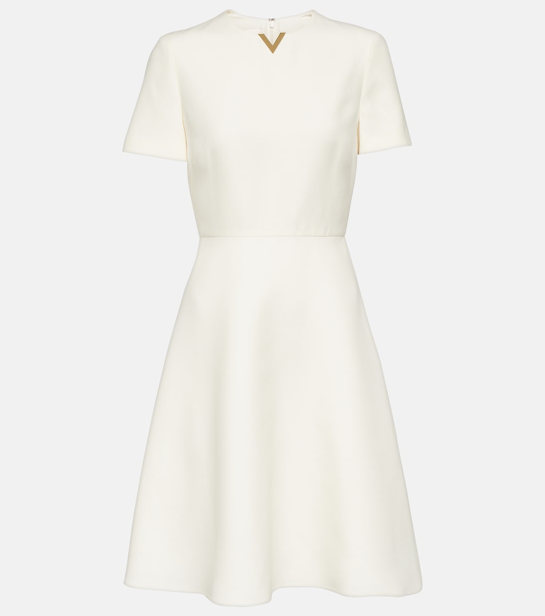 Wool and silk minidress in white Valentino Mytheresa