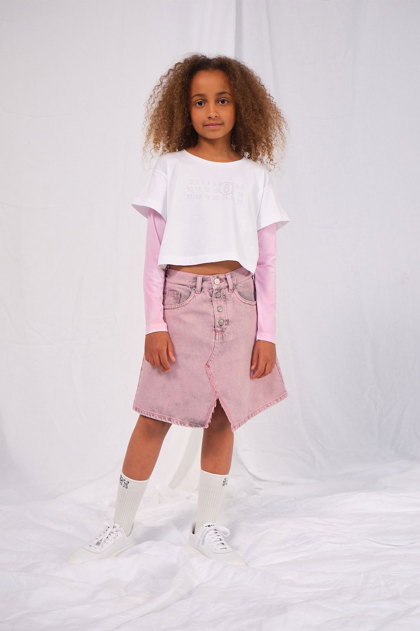 Top in jersey di cotone con logo | MM6 Maison Margiela Kids