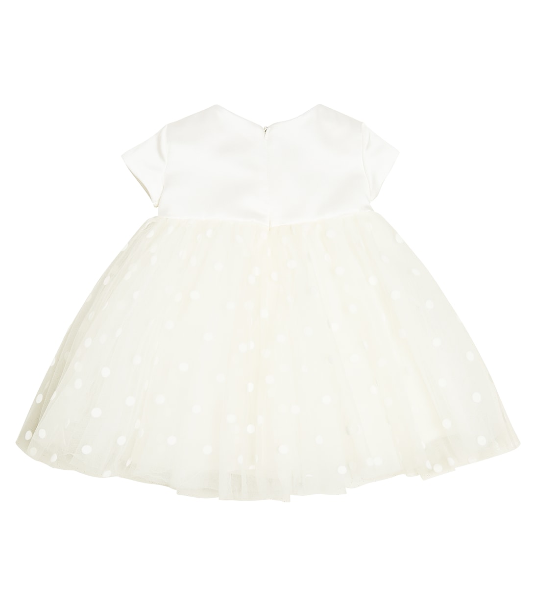 Baby floral-appliqué polka-dot dress | Monnalisa