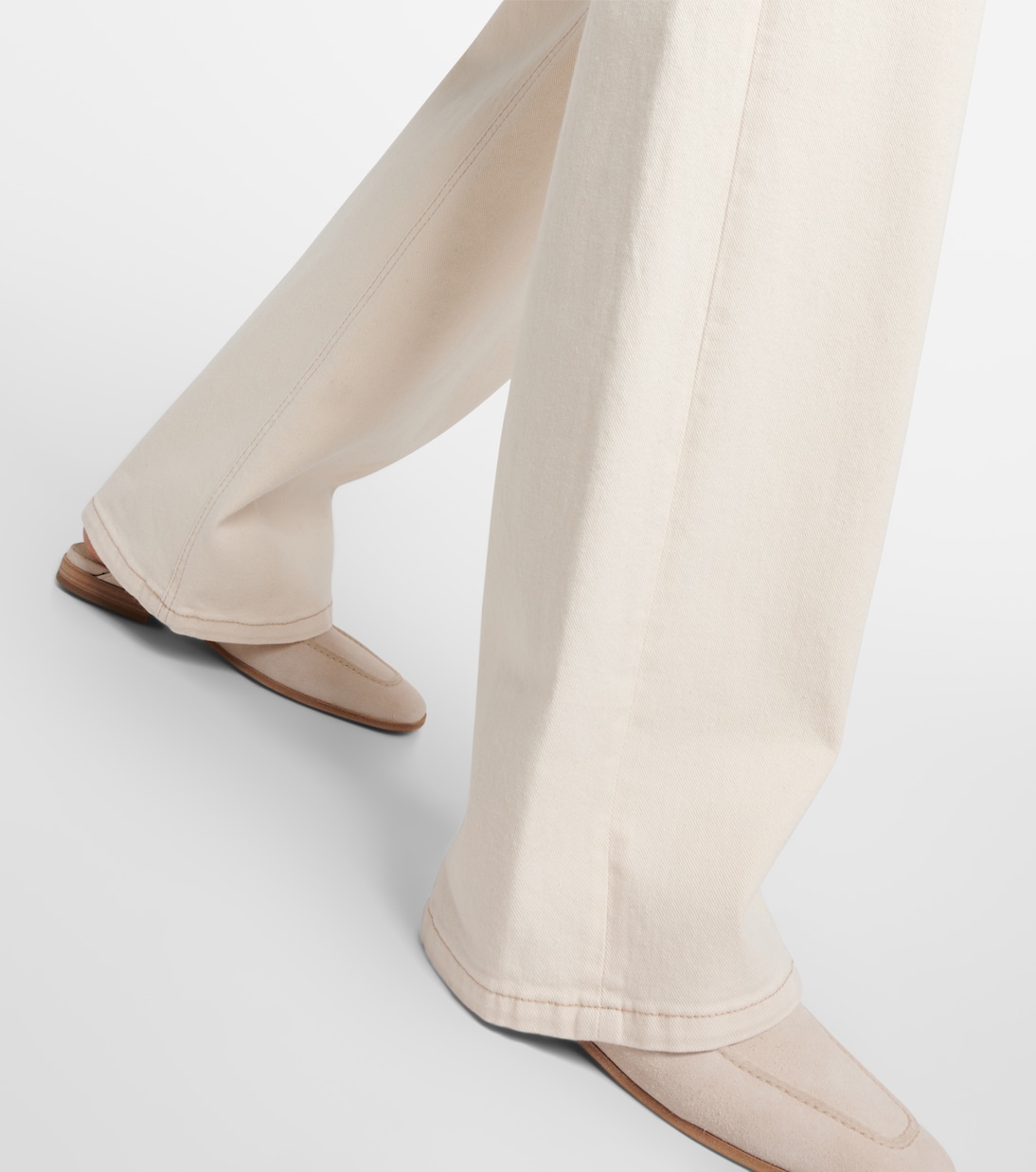 Jeans anchos teñidos en prenda | Brunello Cucinelli