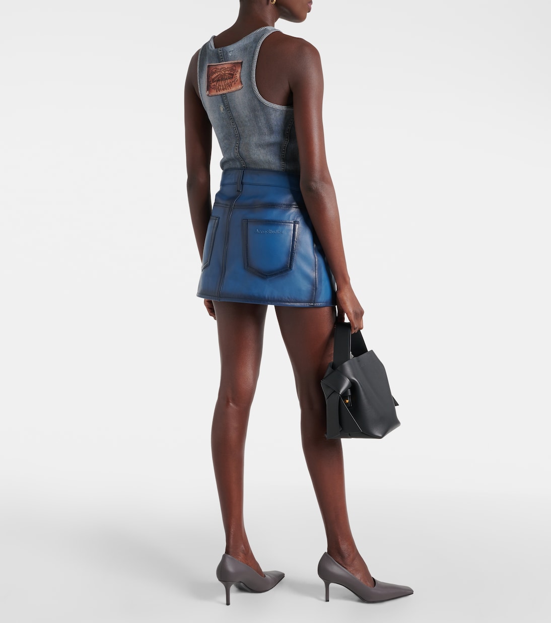 Mini-jupe Lacaria en cuir | Acne Studios