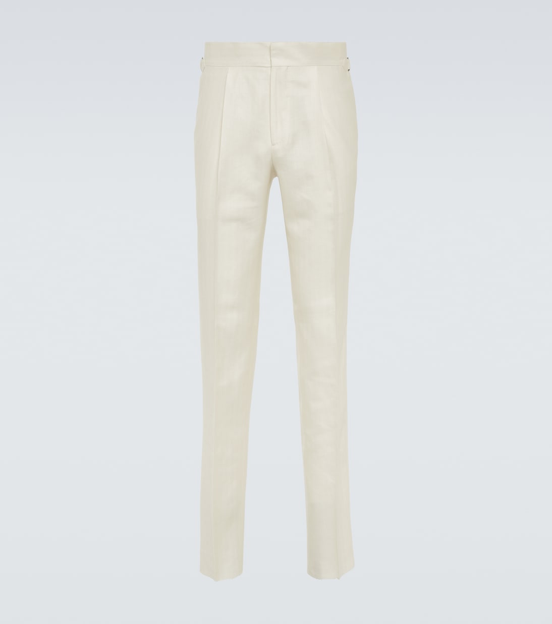 Pantalones tapered de lana, seda y lino | Thom Sweeney