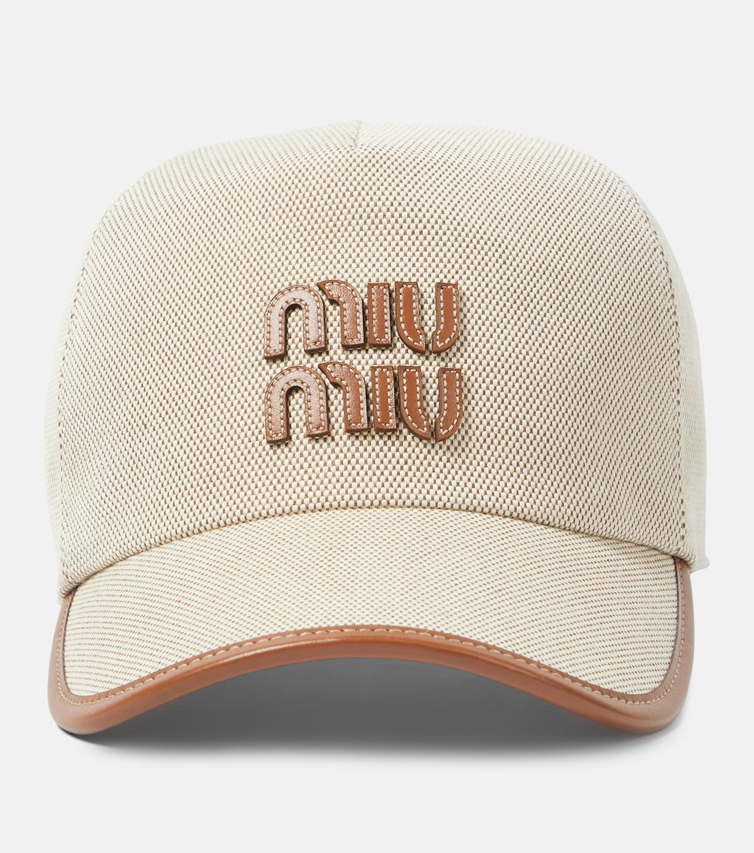Cappello da baseball in canvas con logo | Miu Miu