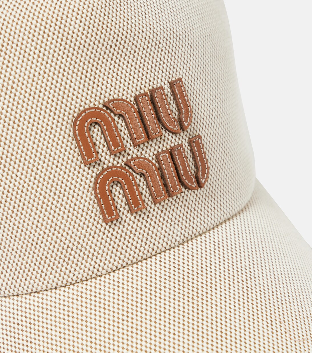 Cappello da baseball in canvas con logo | Miu Miu