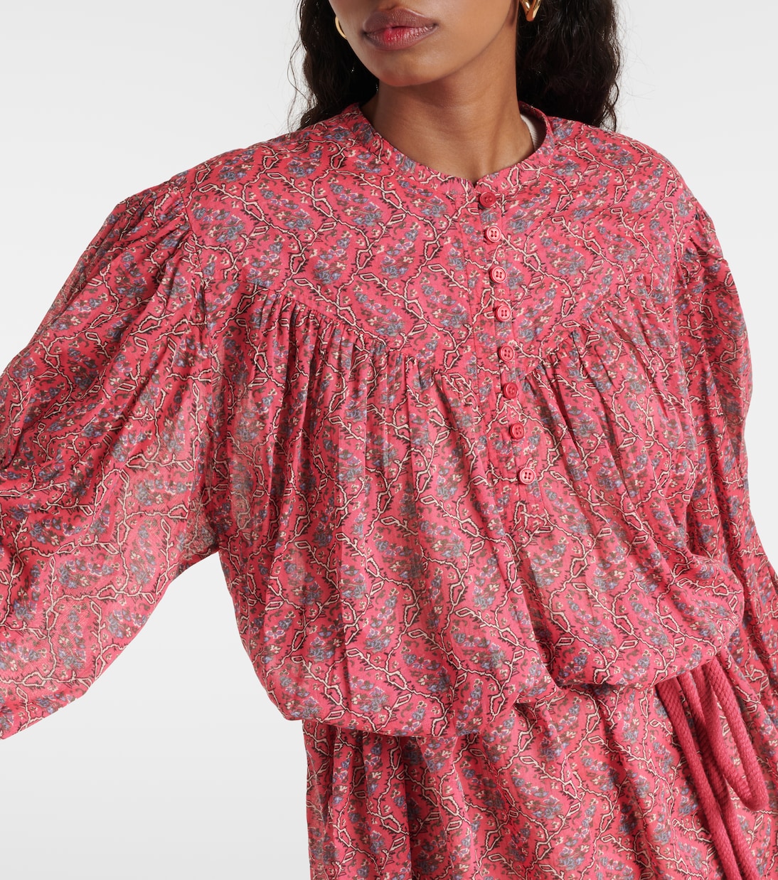 Robe Kildi en coton à fleurs | Marant Etoile