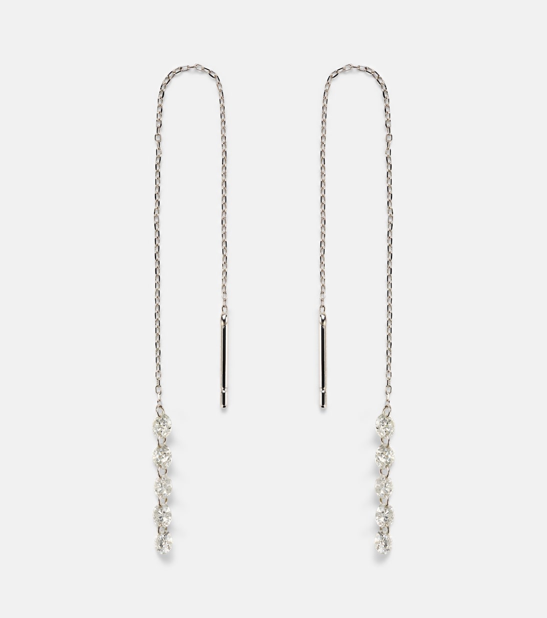 Boucles d'oreilles Danaé en or blanc 18 ct et diamants | Persée