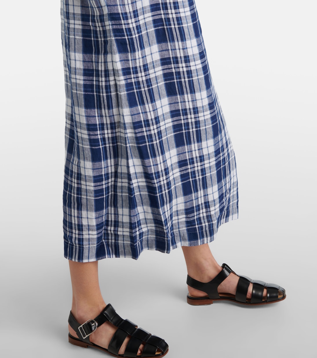 Plaids linen maxi dress | Polo Ralph Lauren