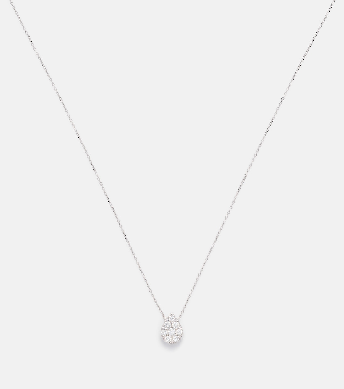 Collier Floating en or blanc 18 ct et diamants | Persée