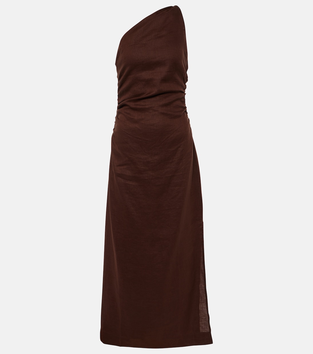 Jomana one-shoulder linen midi dress | Faithfull