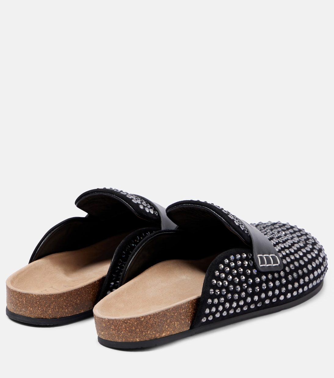 Crystal-embellished suede mules | JW Anderson