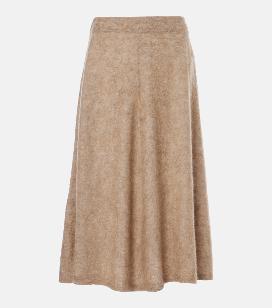 Falda midi de mezcla de lana, mohair y cachemir | Brunello Cucinelli