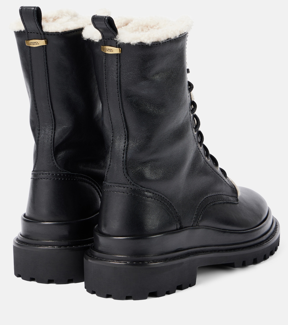 Schnürstiefel Ghiso-GD aus Leder mit Shearling | Isabel Marant