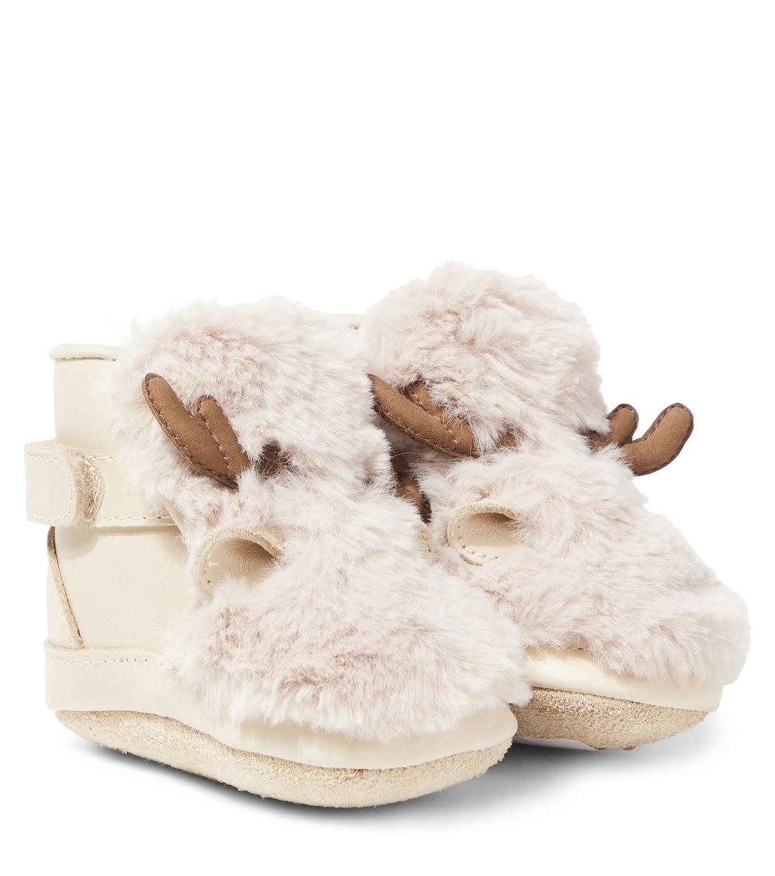 Richy leather and faux fur booties | Donsje