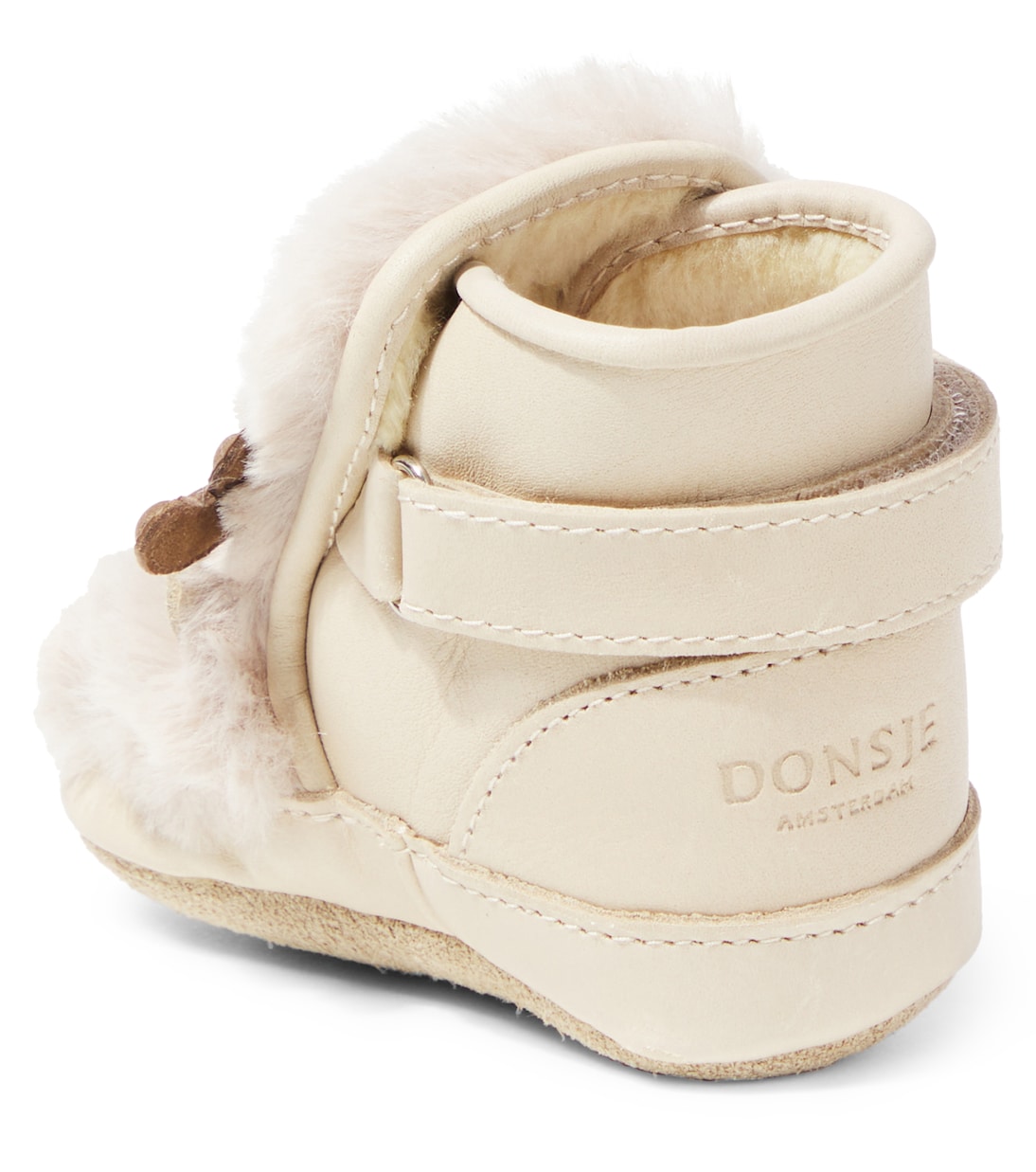 Richy leather and faux fur booties | Donsje