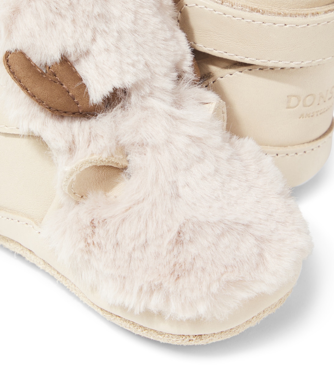 Richy leather and faux fur booties | Donsje