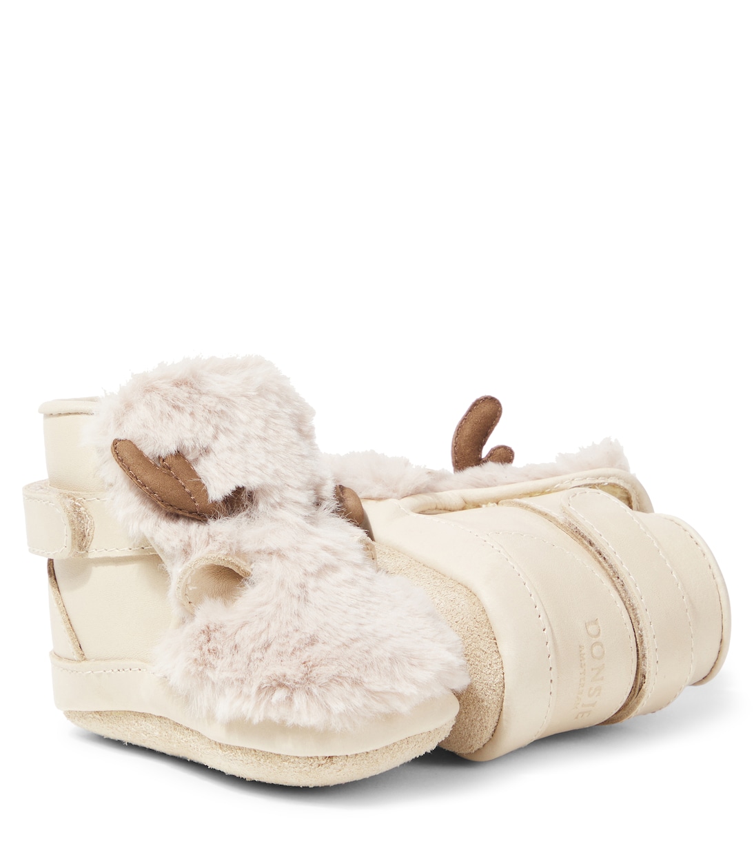 Richy leather and faux fur booties | Donsje