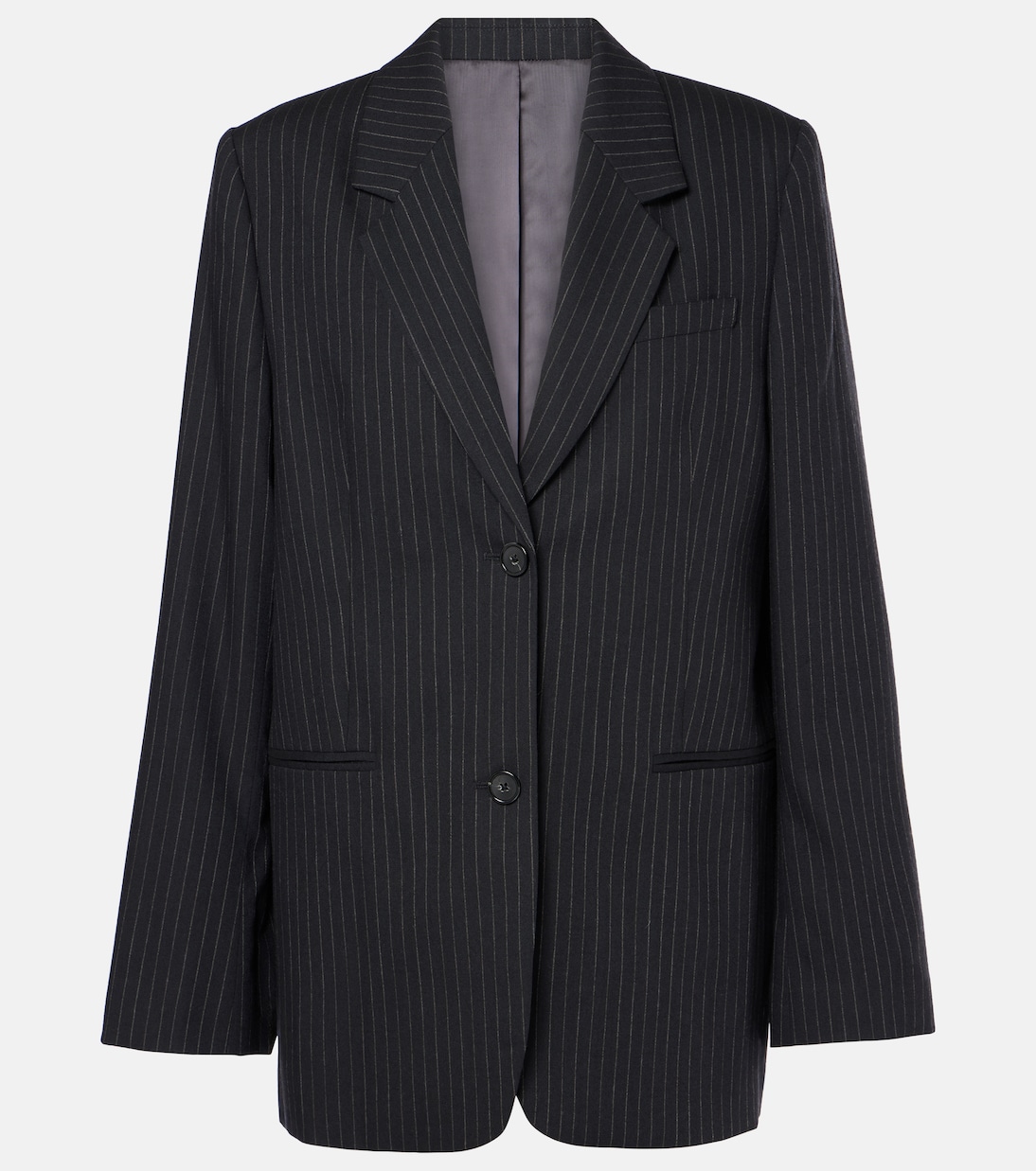 Blazer rayé en laine mélangée | Toteme
