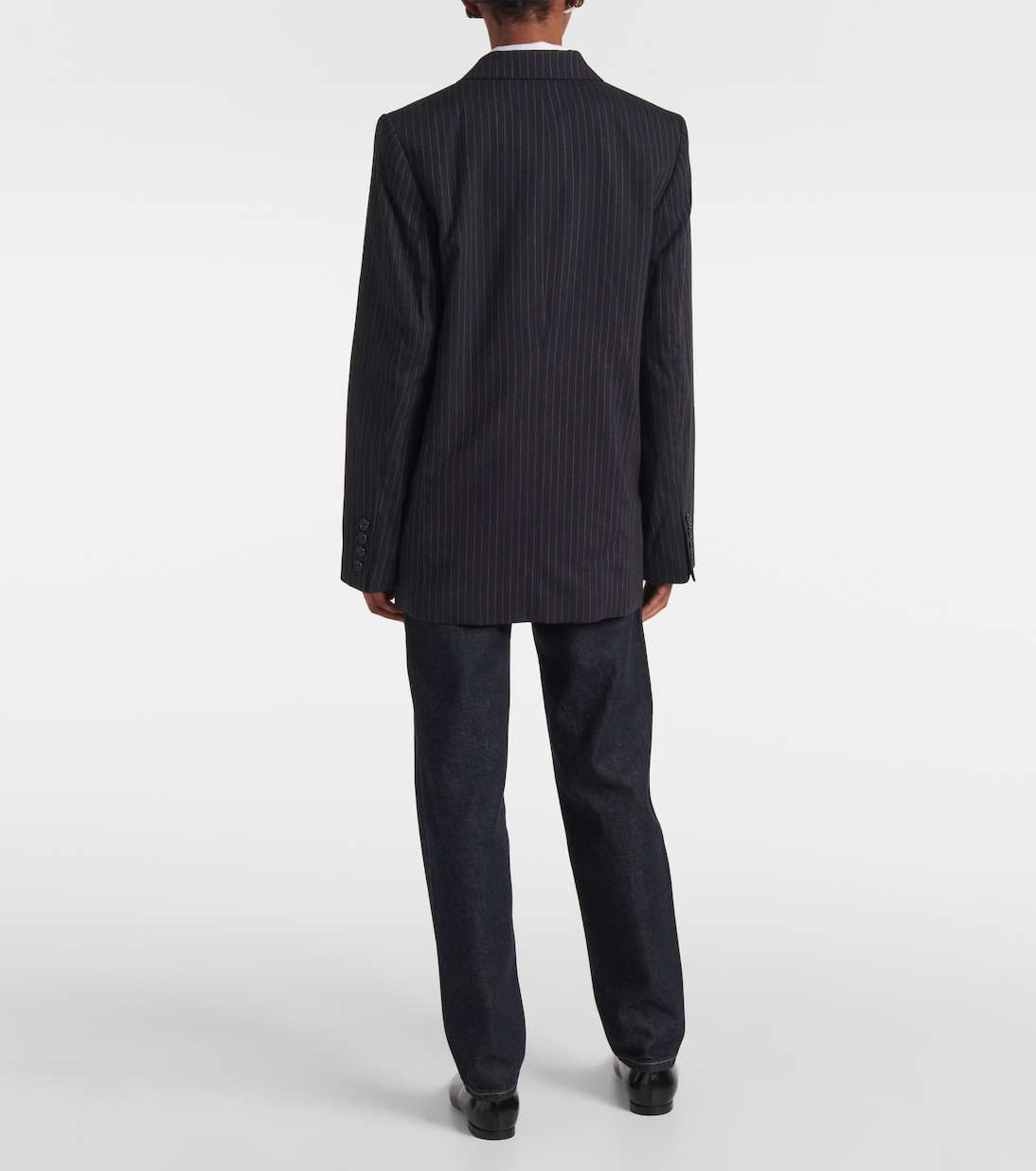 Blazer rayé en laine mélangée | Toteme