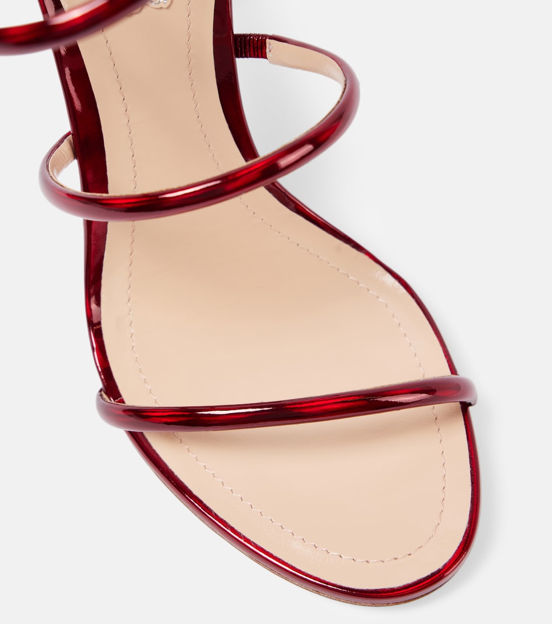Sandalias Cleo 105 de piel metalizada | Rene Caovilla