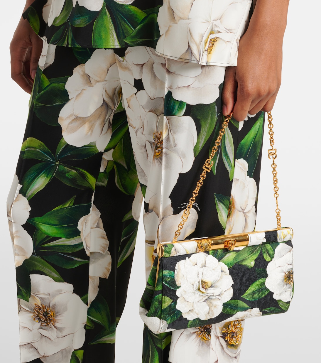 Clutch Marlene in broccato floreale | Dolce&Gabbana