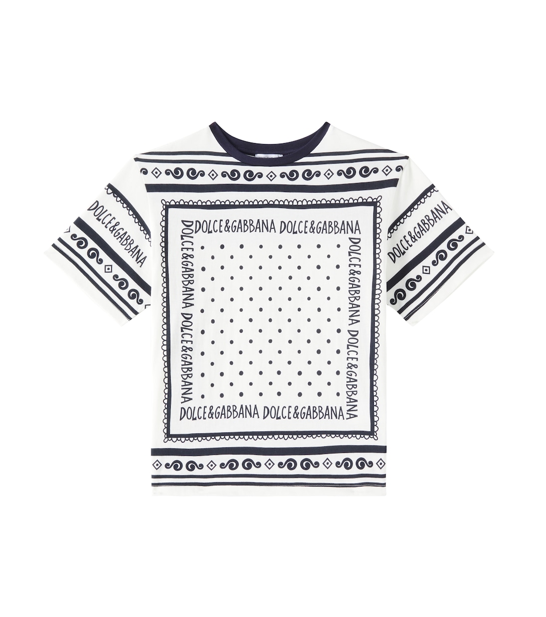 T-shirt in jersey di cotone con logo | Dolce&Gabbana Kids