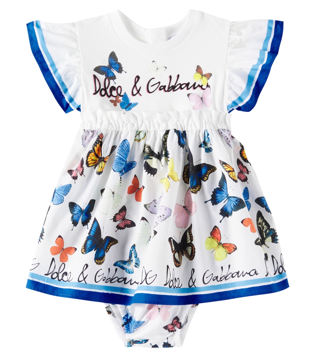 Baby Kleid aus Baumwollpopeline | Dolce&Gabbana Kids