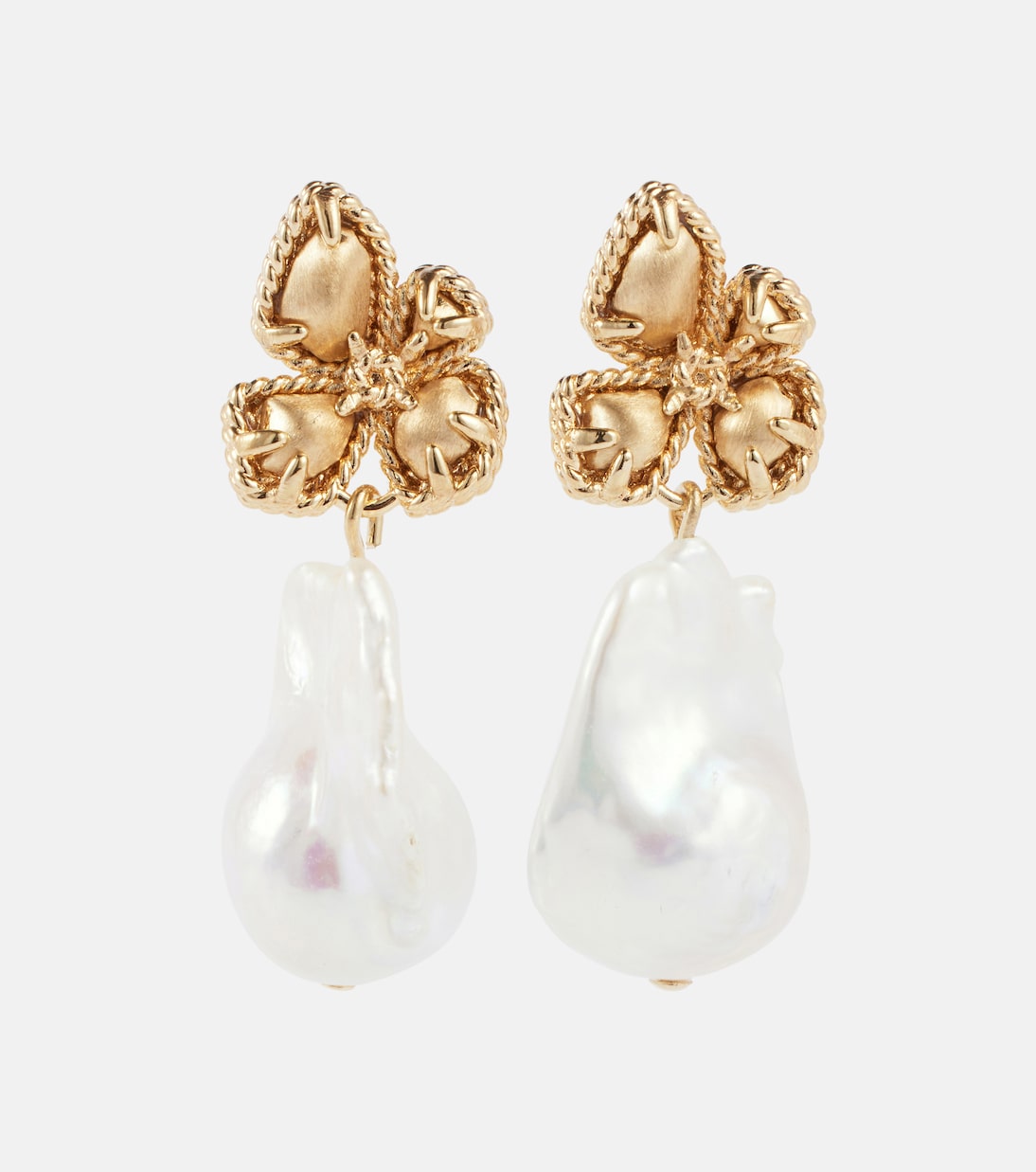 Boucles d'oreilles Bloom Baroque en plaqué or à perles | Zimmermann