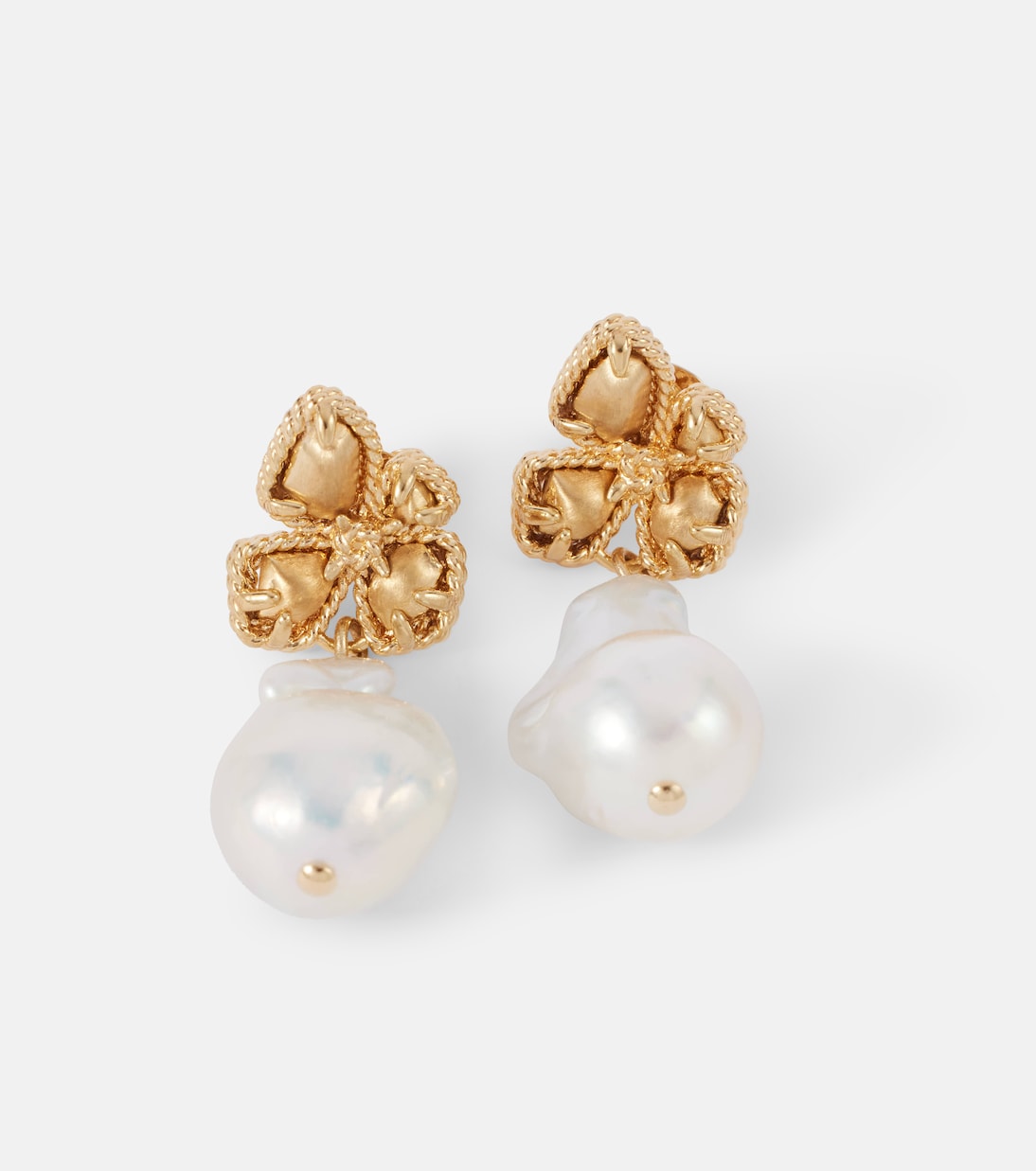 Boucles d'oreilles Bloom Baroque en plaqué or à perles | Zimmermann