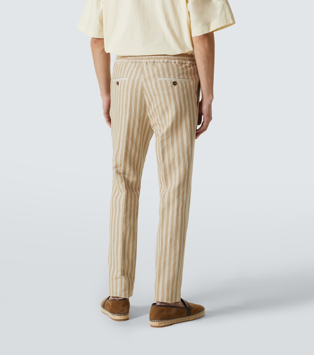 Pantaloni tapered in cotone e lino | Incotex