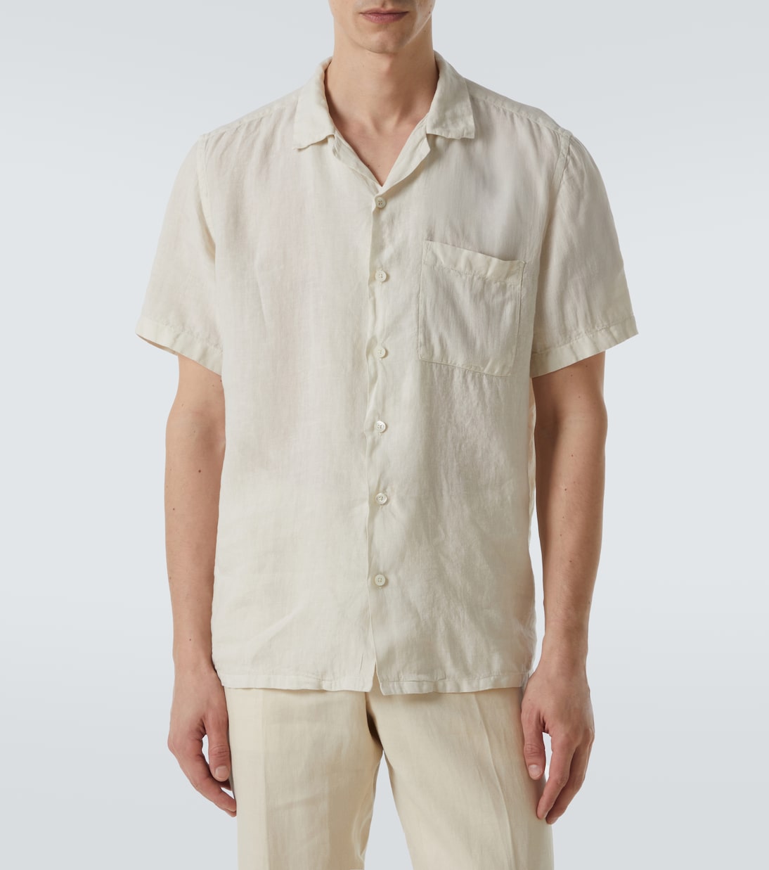 Camicia bowling in lino | Canali
