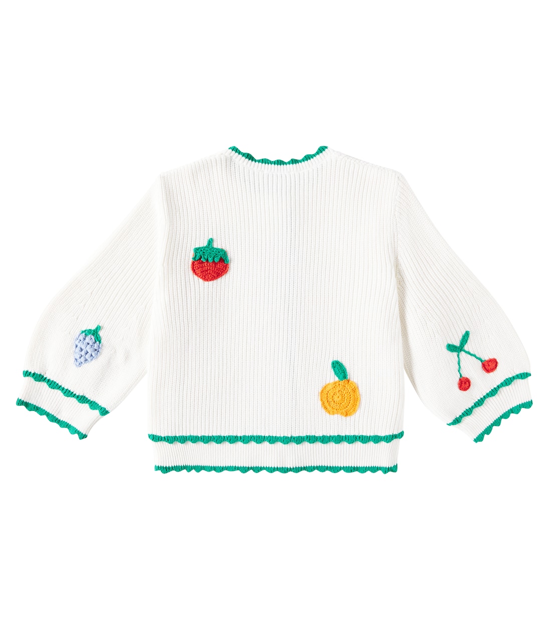 Crochet appliqué cotton cardigan | Stella McCartney Kids
