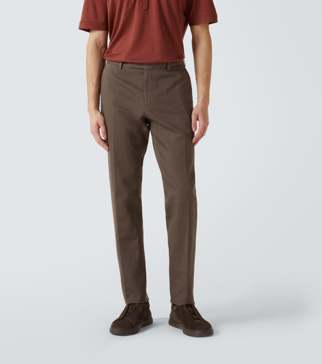 Pantaloni chino in cotone e lino | Zegna