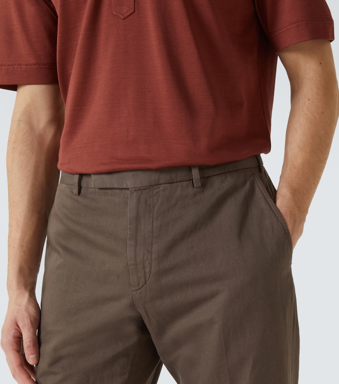 Pantaloni chino in cotone e lino | Zegna
