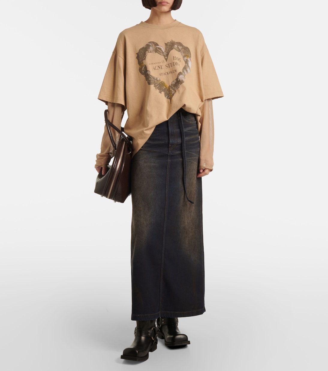 T-shirt in cotone con stampa | Acne Studios