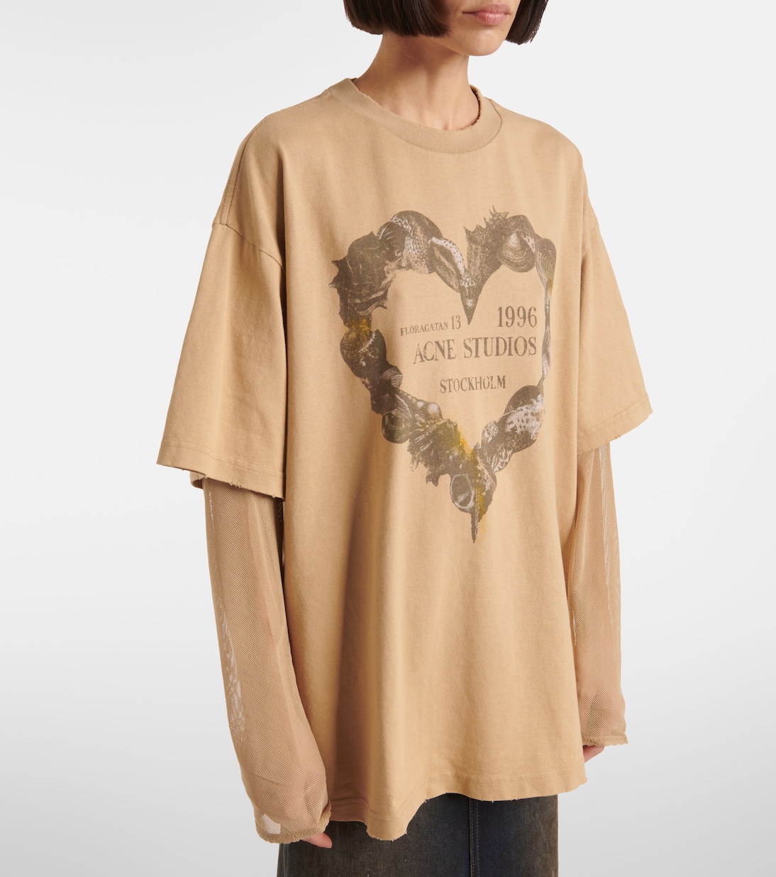 T-shirt in cotone con stampa | Acne Studios