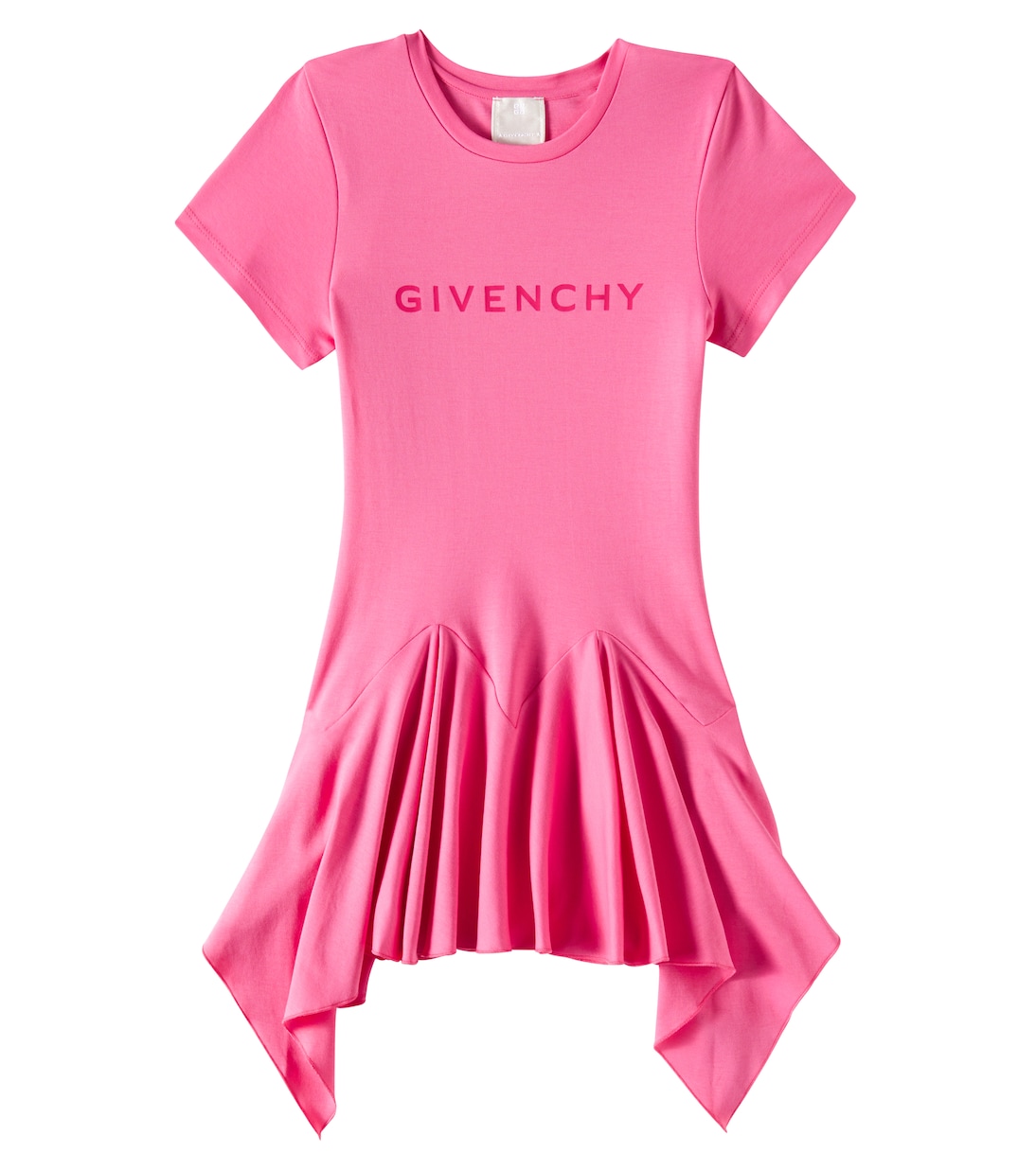 Abito asimmetrico in cotone con logo | Givenchy Kids
