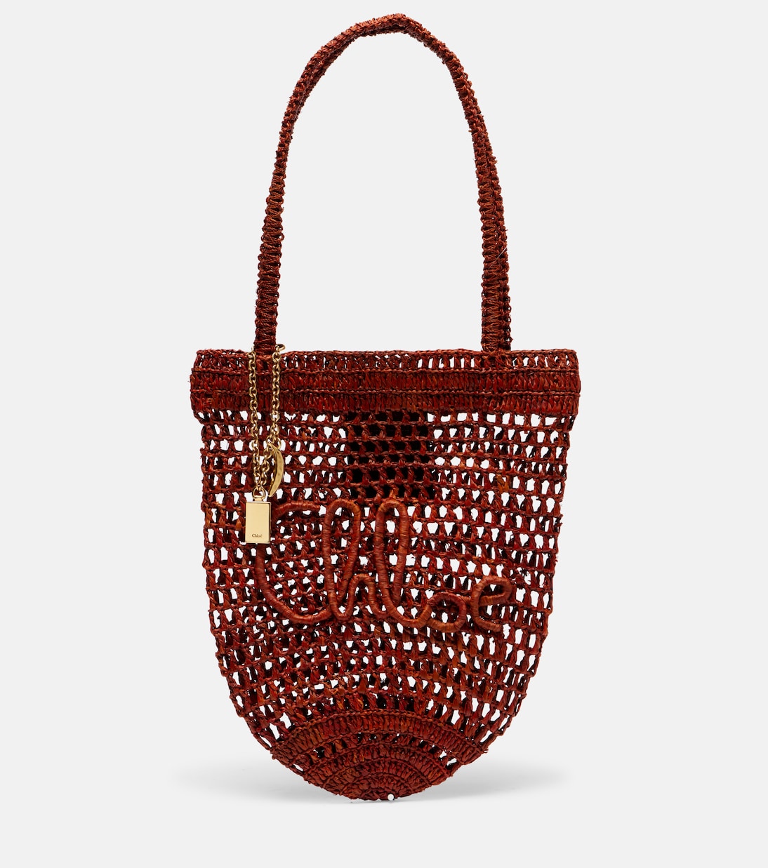 Tote Summer Banana Small aus Raffiabast  | Chloé