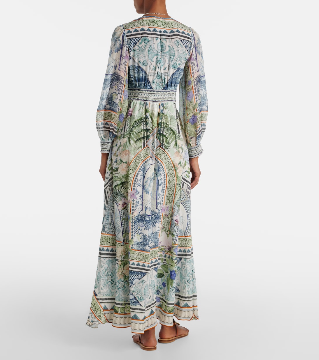 Printed silk crêpe maxi dress | Camilla