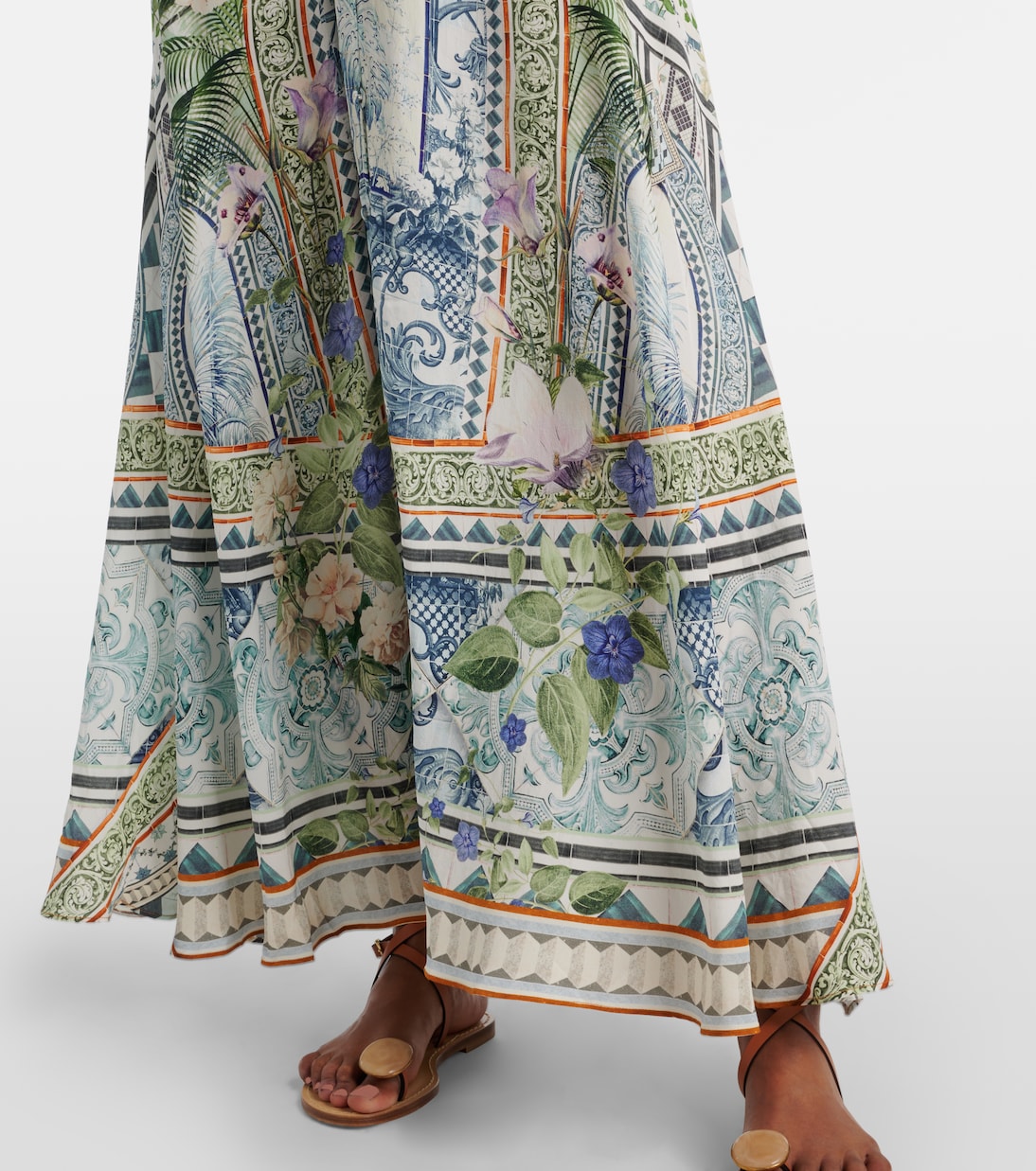 Printed silk crêpe maxi dress | Camilla