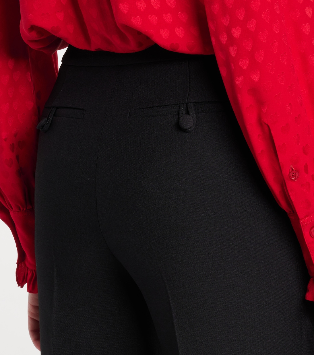 Pantalon ample en laine et soie | Valentino