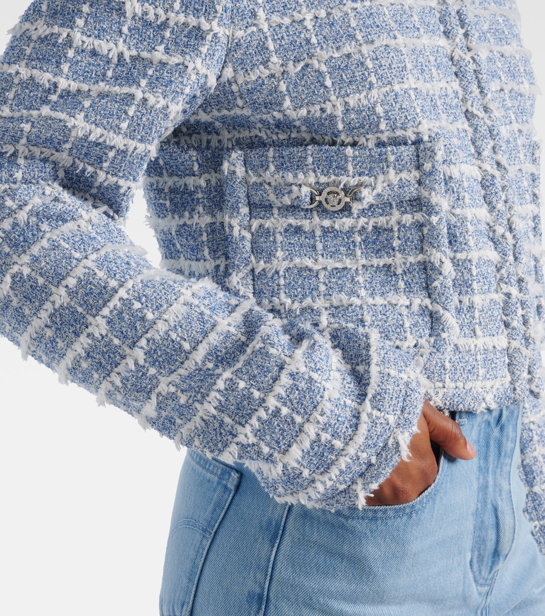 Veste raccourcie Medusa en tweed | Versace