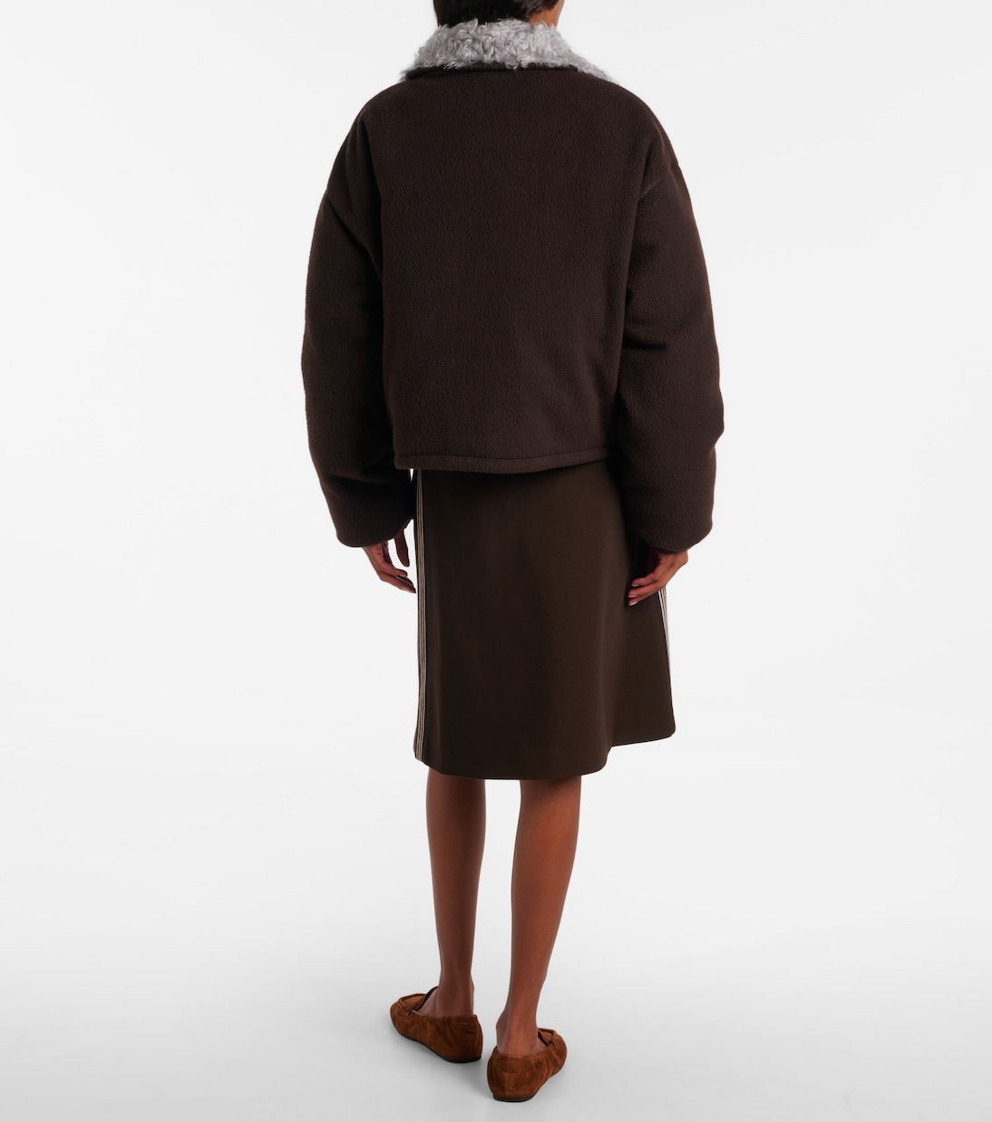Logo gabardine bomber jacket | Miu Miu