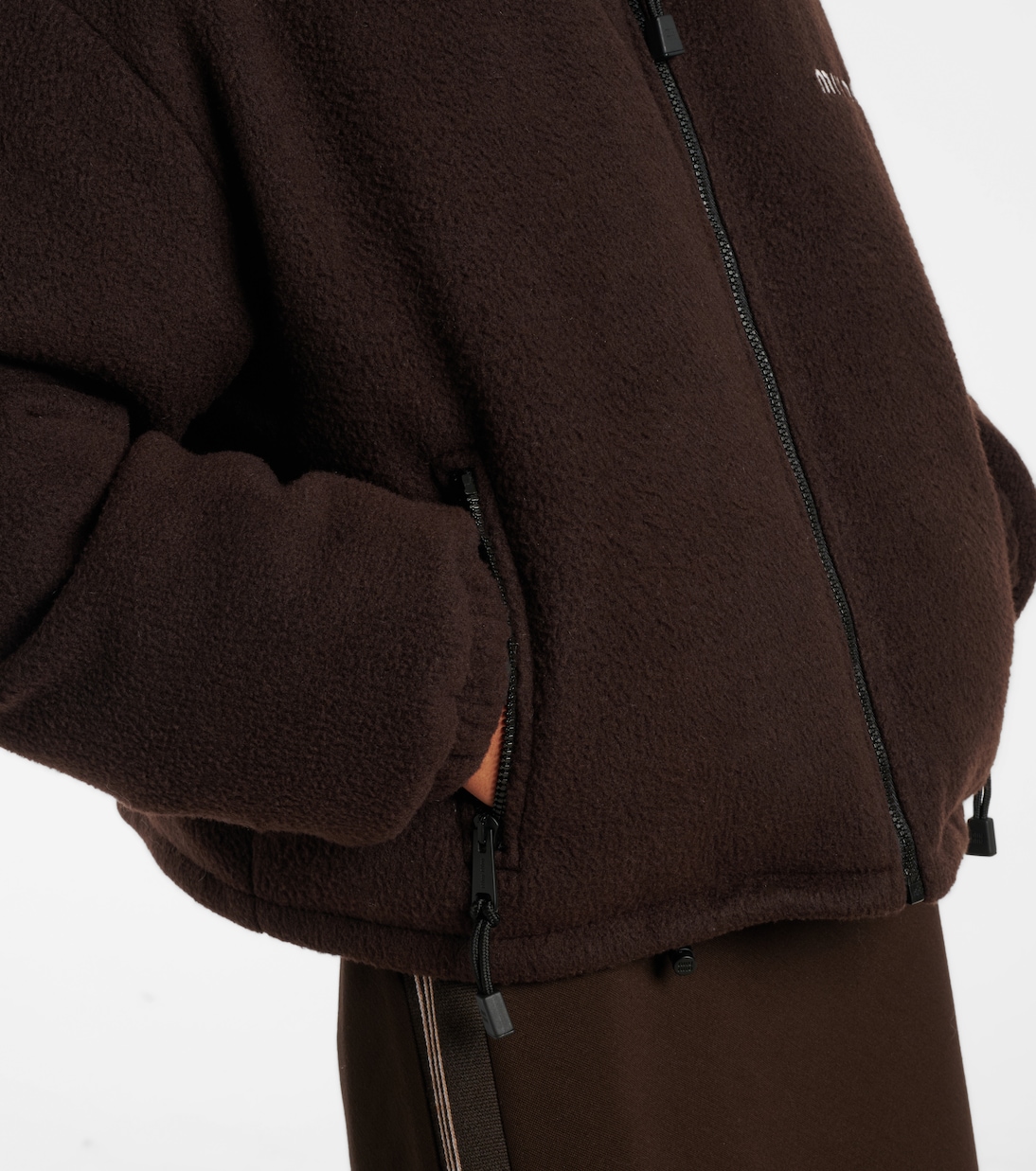 Logo gabardine bomber jacket | Miu Miu