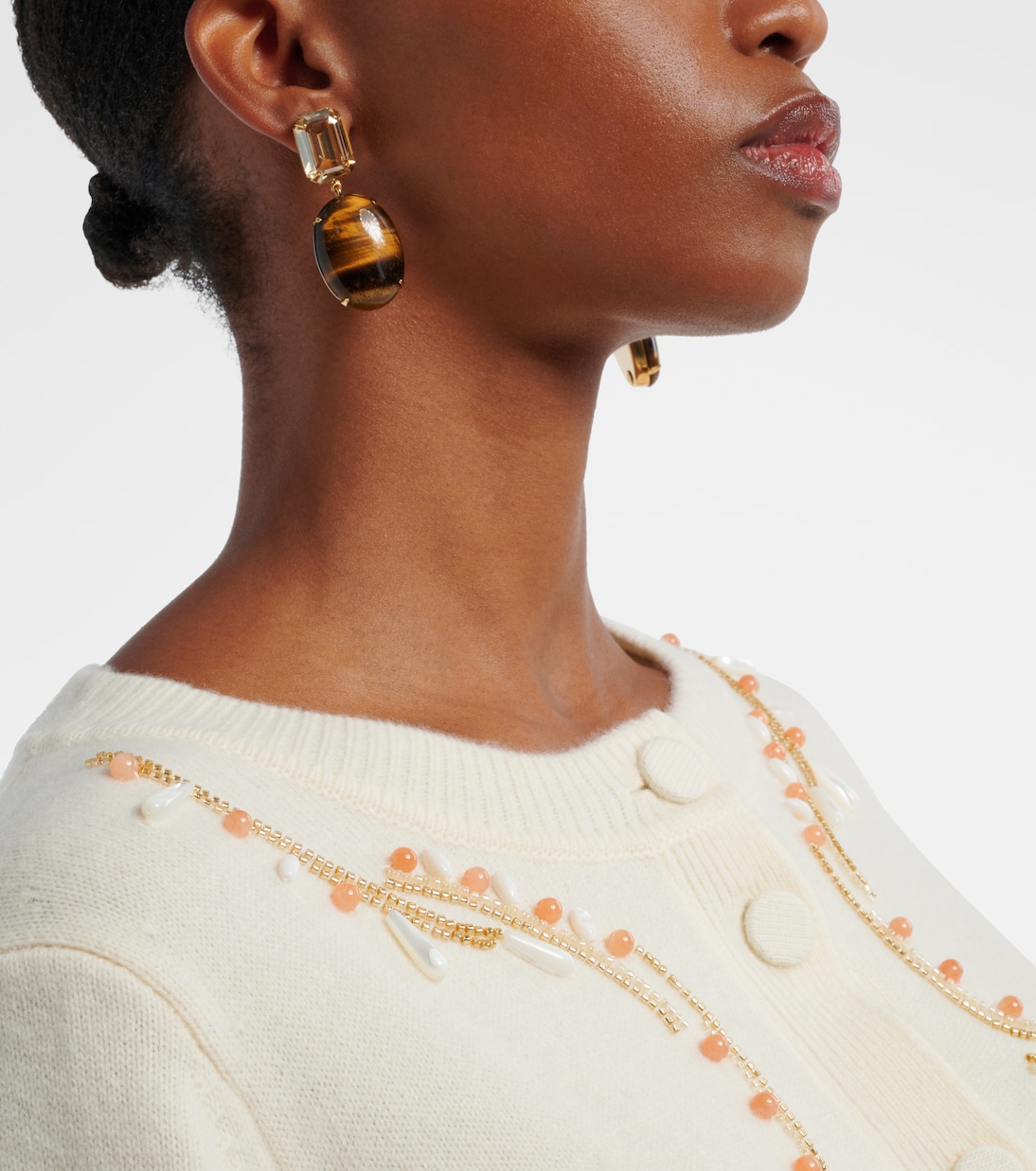 Xiomara crystal-embellished gold-plated earrings | Jennifer Behr