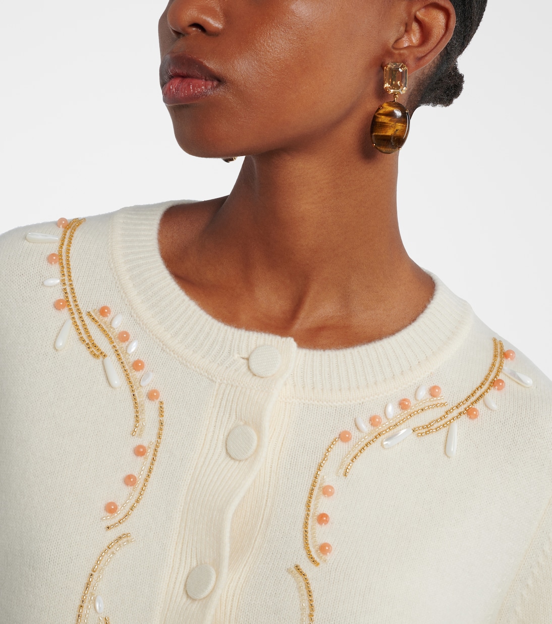 Xiomara crystal-embellished gold-plated earrings | Jennifer Behr
