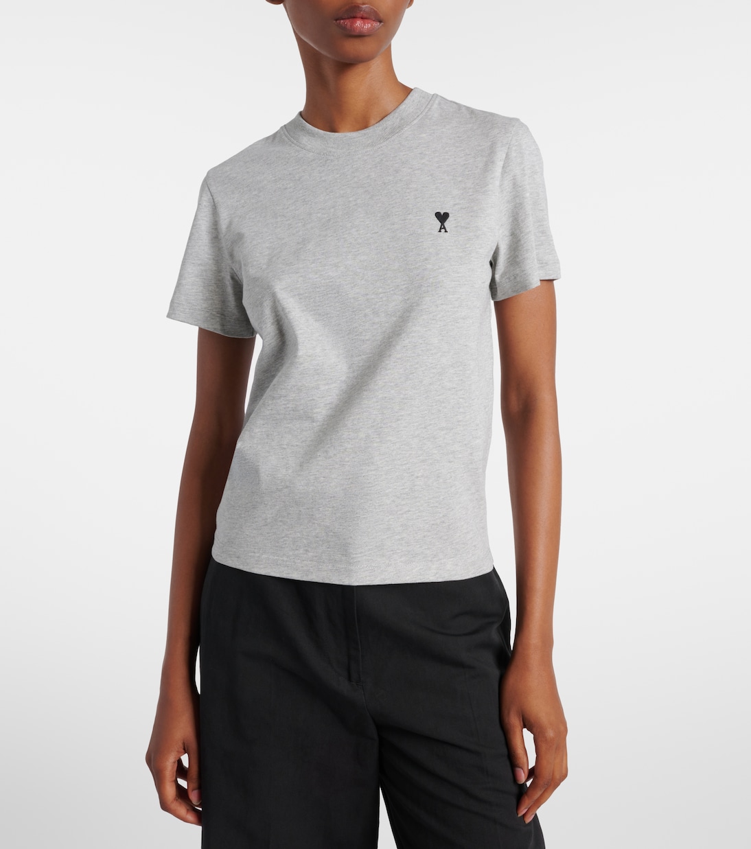 T-Shirt Ami De Cœur aus Baumwoll-Jersey | Ami Paris