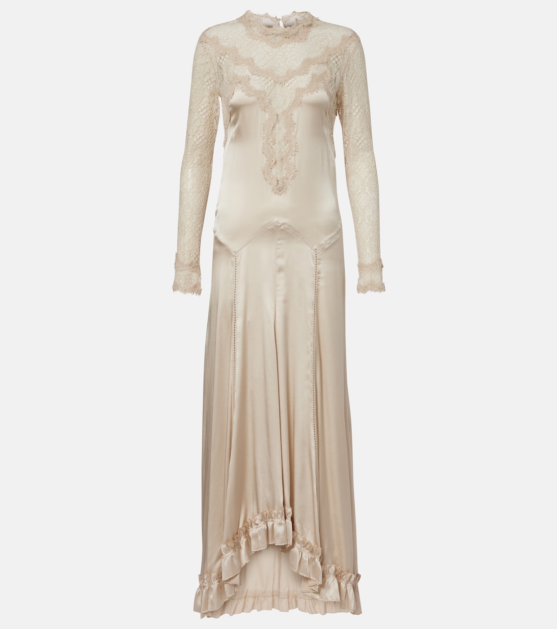 Robe longue Dolores en satin de soie mélangée | Isabel Marant